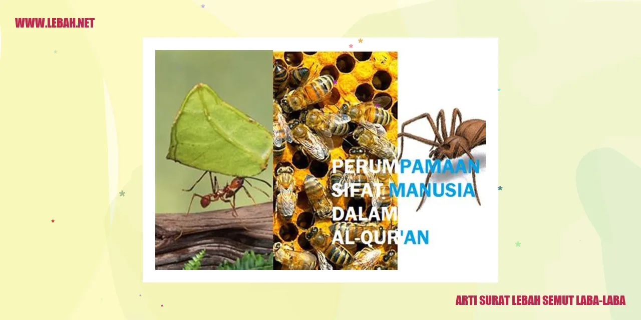 Surat Lebah Semut Laba-Laba