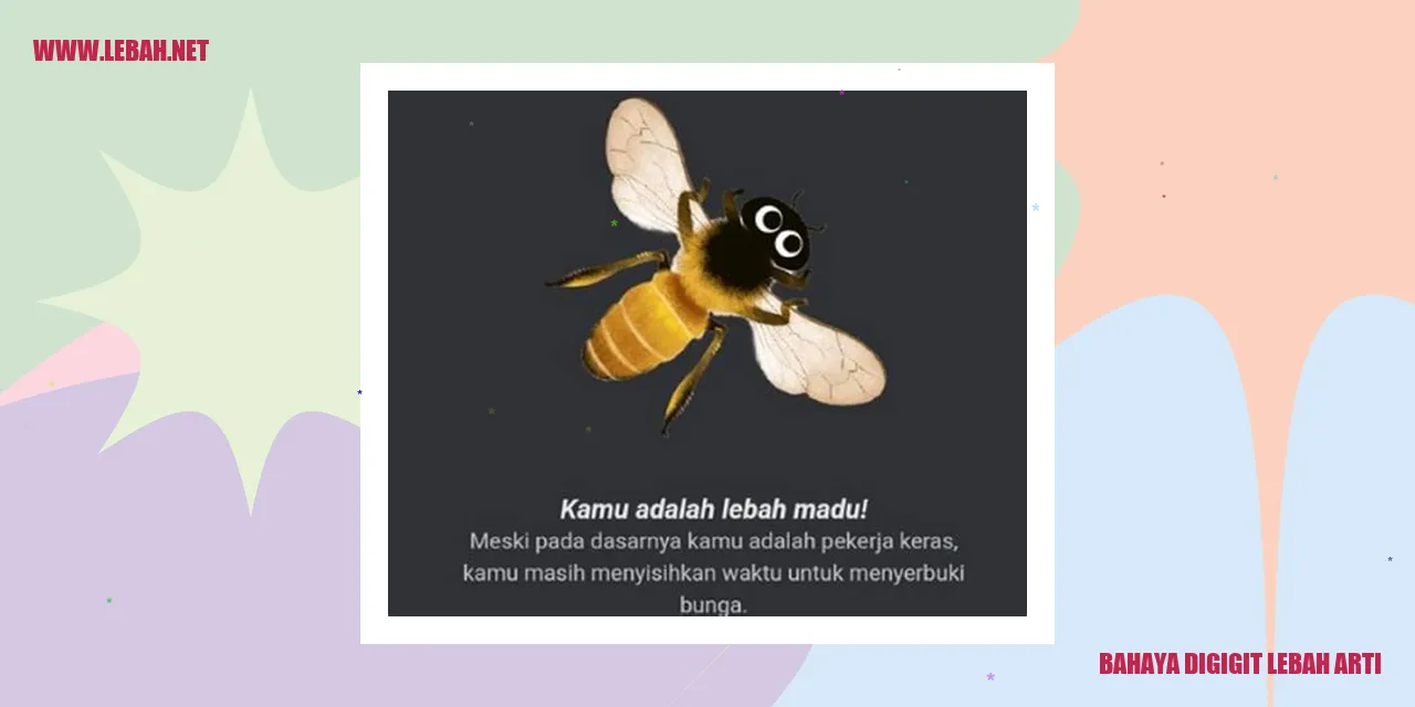 bahaya digigit lebah arti