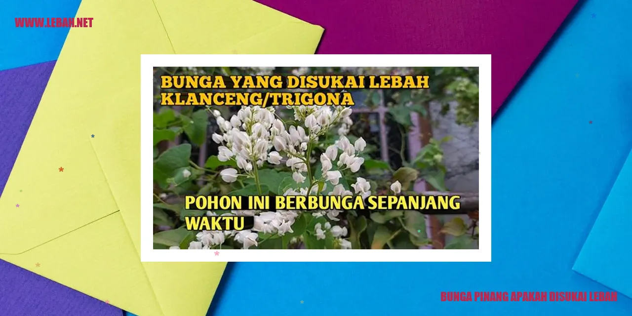 bunga pinang apakah disukai lebah