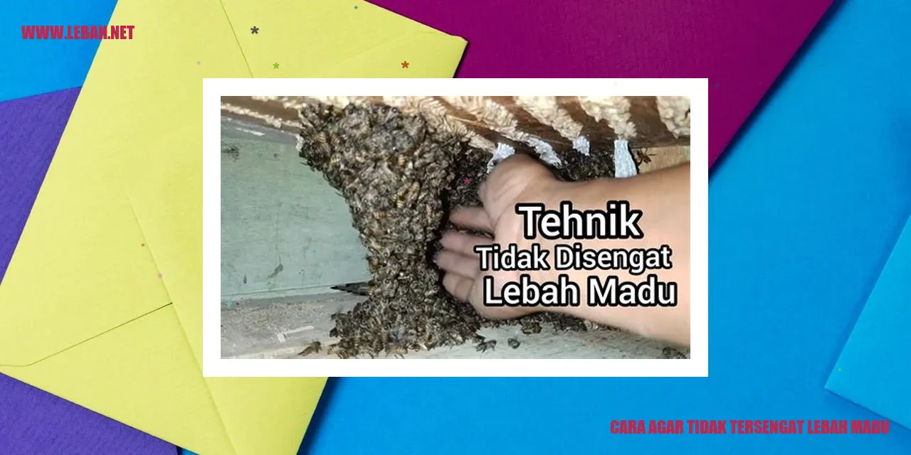 Cara Agar Tidak Tersengat Lebah Madu