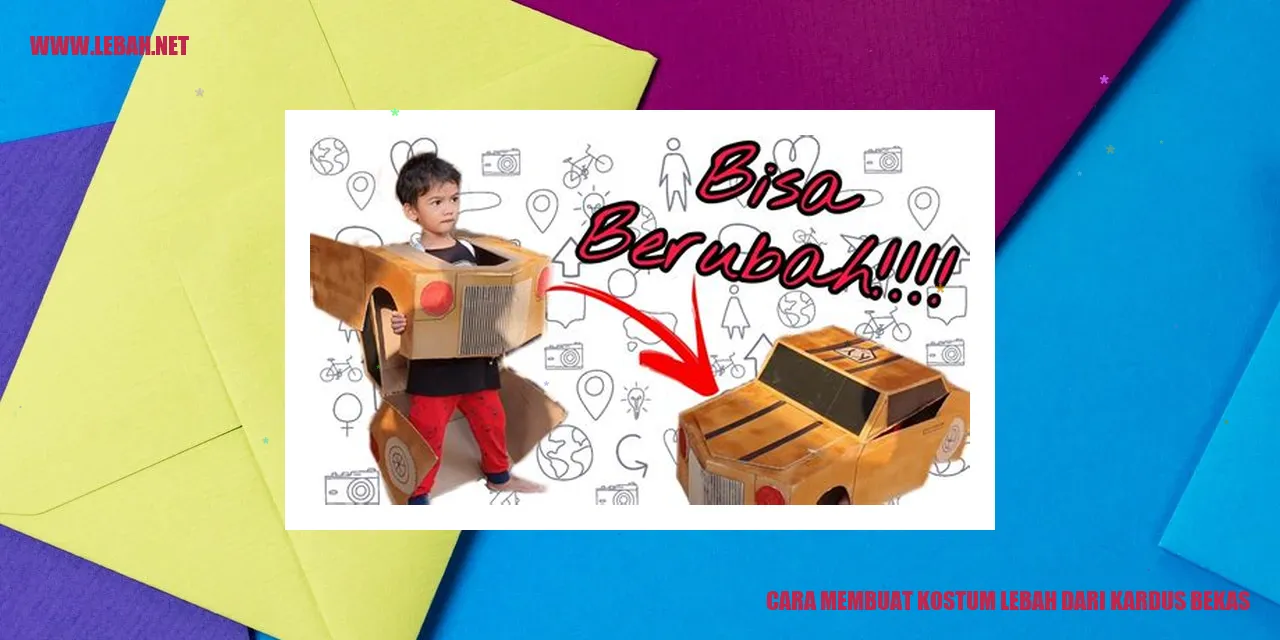 Cara Membuat Kostum Lebah dari Kardus Bekas