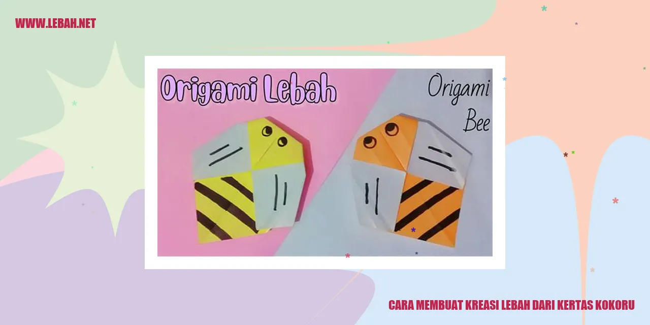Cara Membuat Kepala Lebah dari Kertas Kokoru