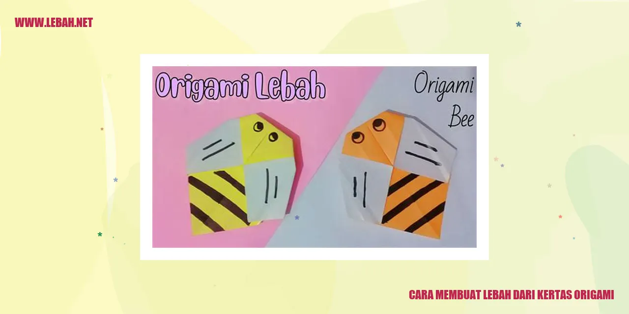 Cara Membuat Lebah dari Kertas Origami