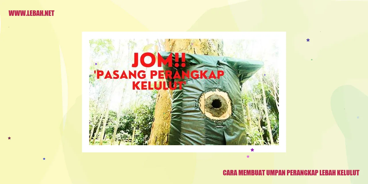 umpan perangkap lebah kelulut