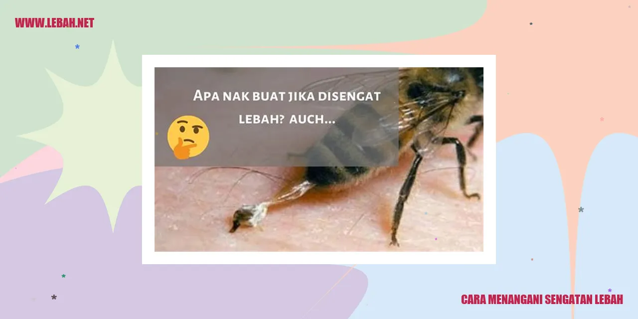 cara menangani sengatan lebah