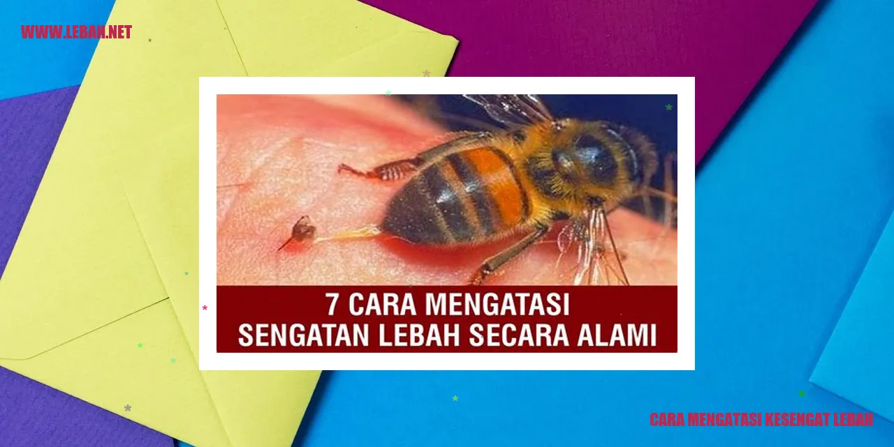 cara mengatasi kesengat lebah