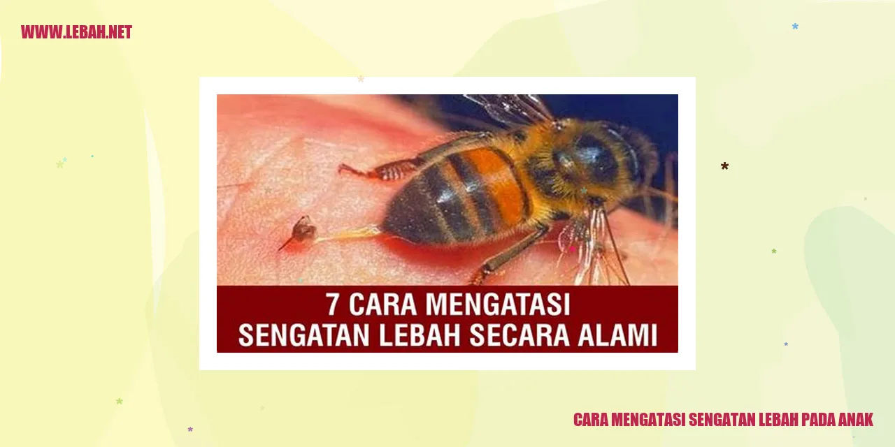 cara mengatasi sengatan lebah pada anak