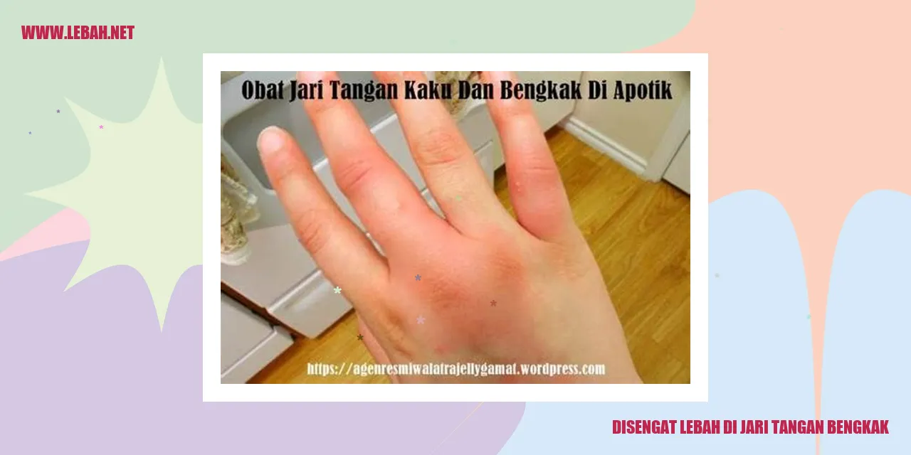 disengat lebah di jari tangan bengkak