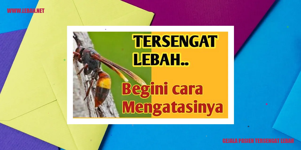 gejala pasien tersengat lebah