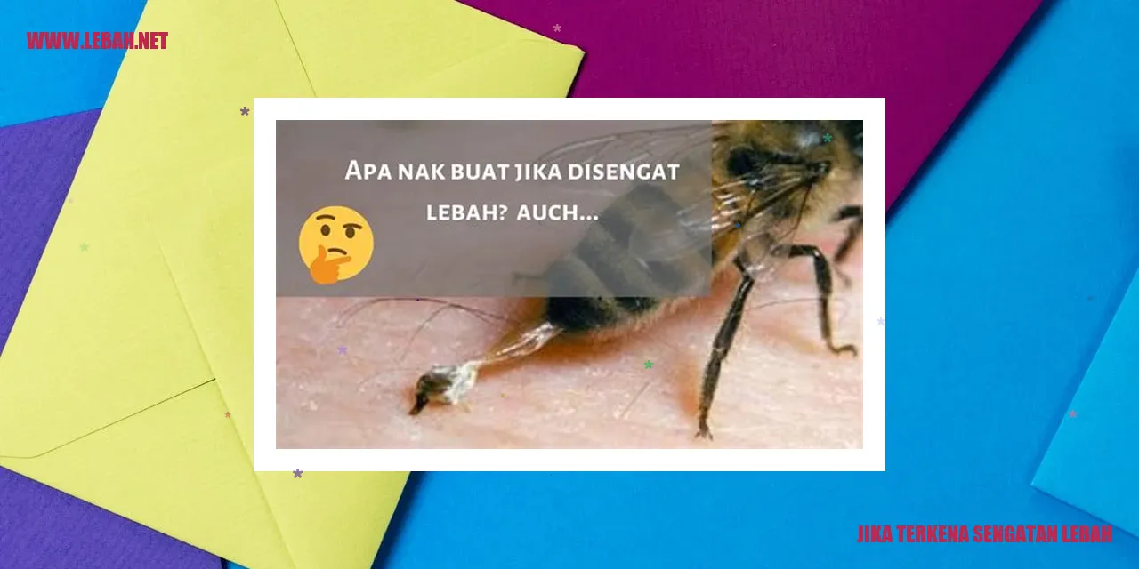 jika terkena sengatan lebah