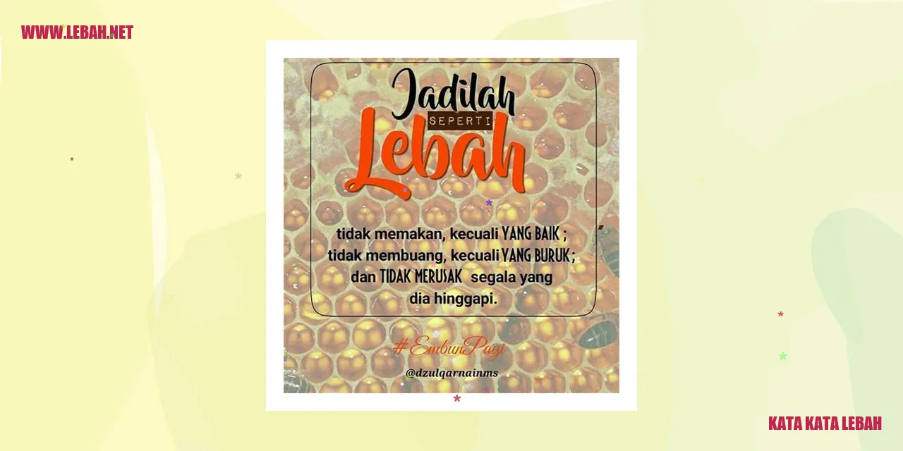kata kata lebah