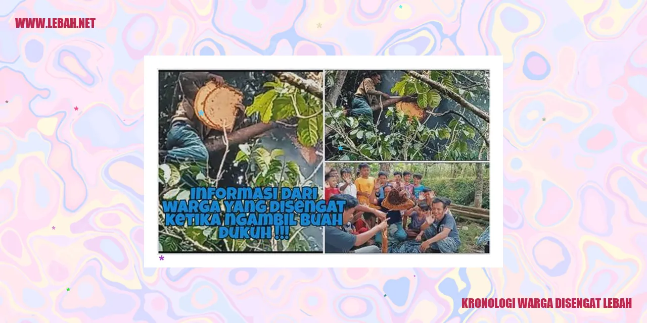 kronologi warga disengat lebah