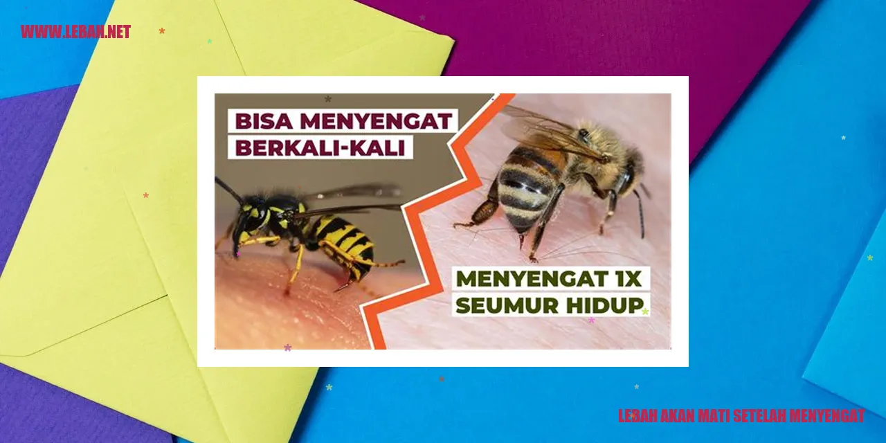 lebah akan mati setelah menyengat