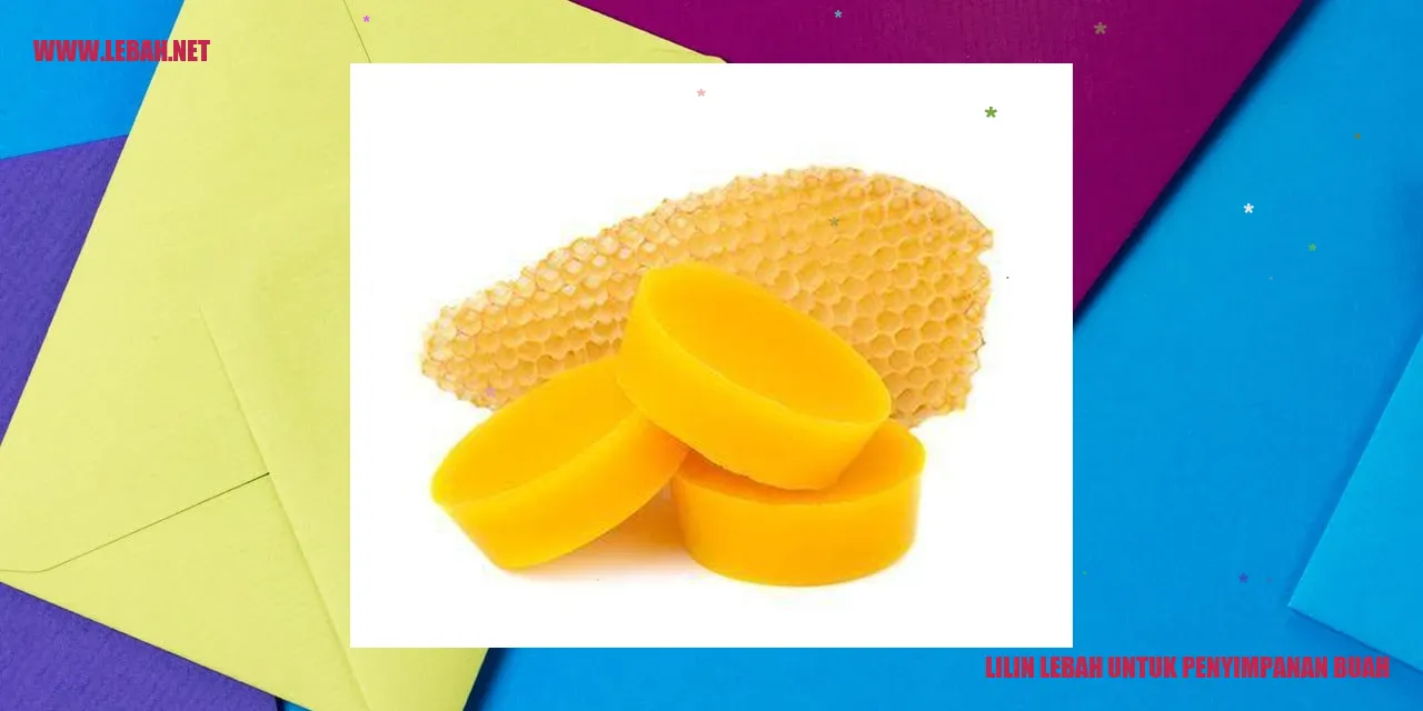 Lilin Lebah untuk Penyimpanan Buah