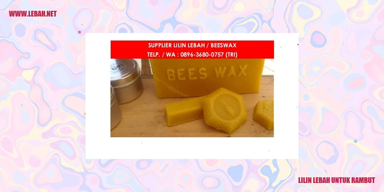 lilin lebah untuk rambut