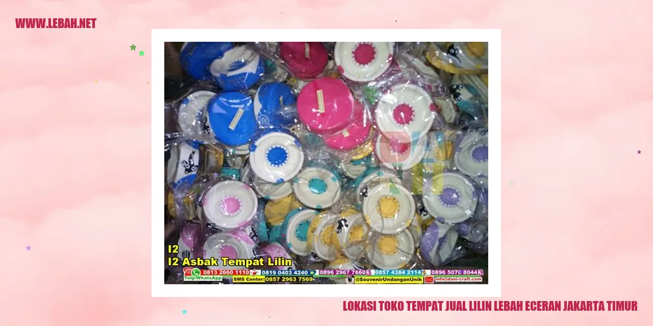 lokasi toko tempat jual lilin lebah eceran jakarta timur