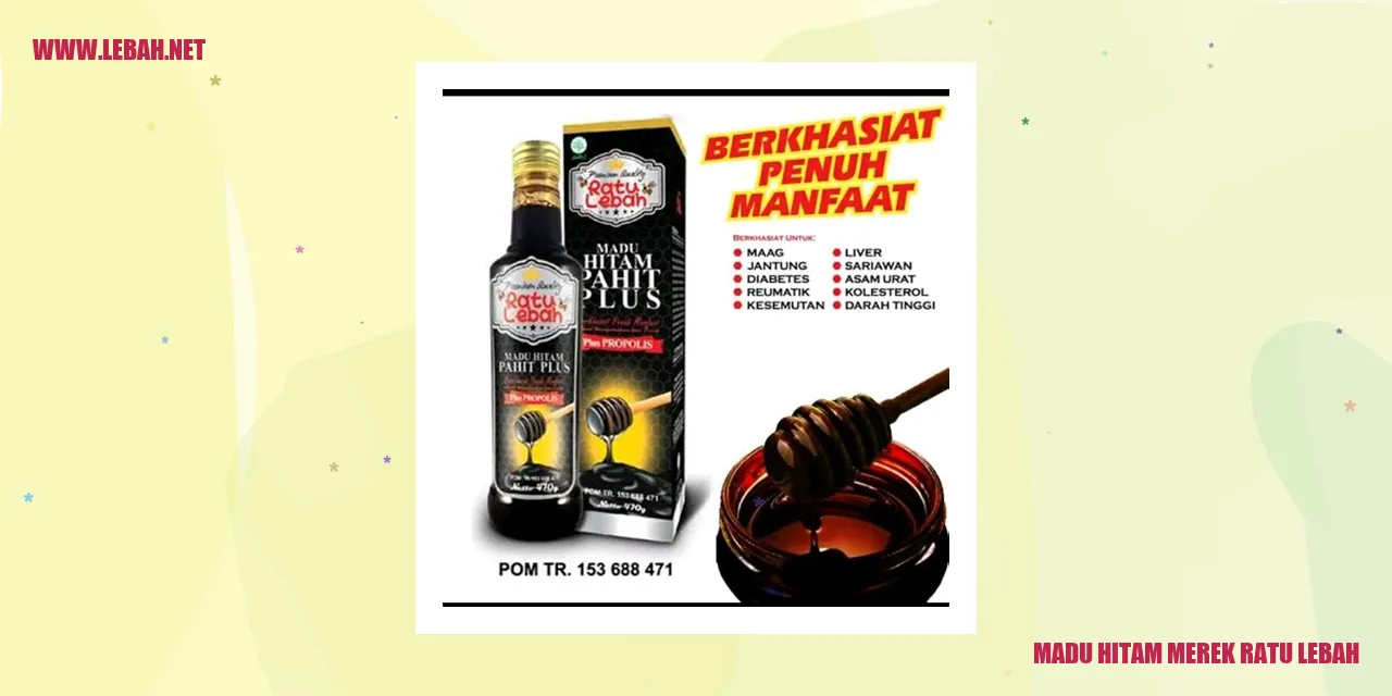 madu hitam merek ratu lebah