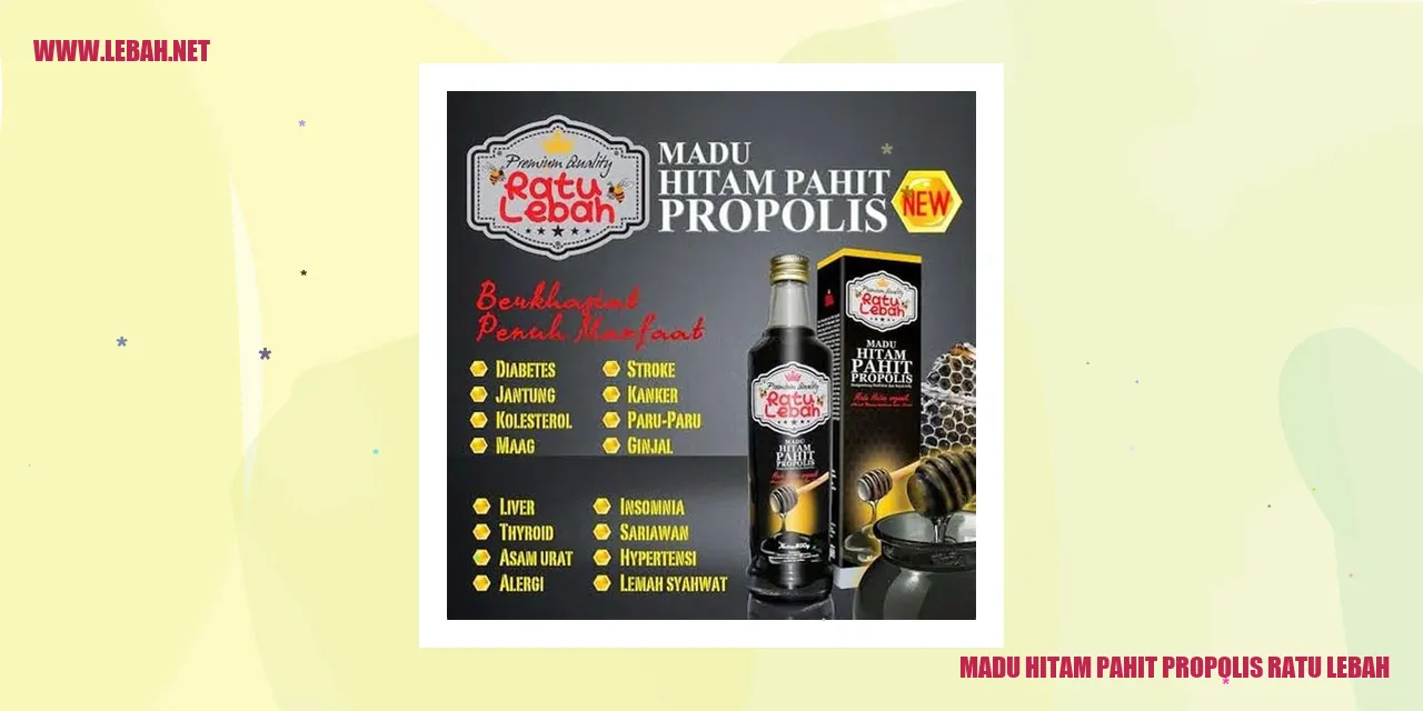 Gambar Madu Hitam Pahit Propolis Ratu Lebah