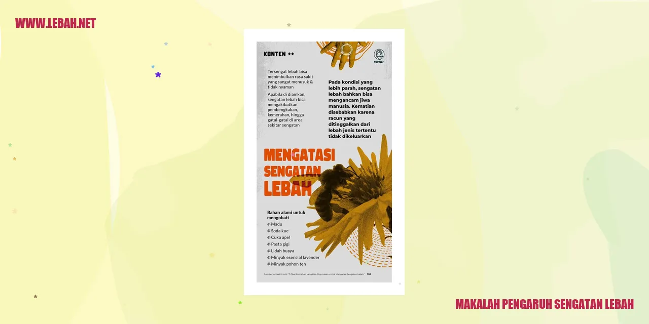 Gambar Ilustrasi Sengatan Lebah
