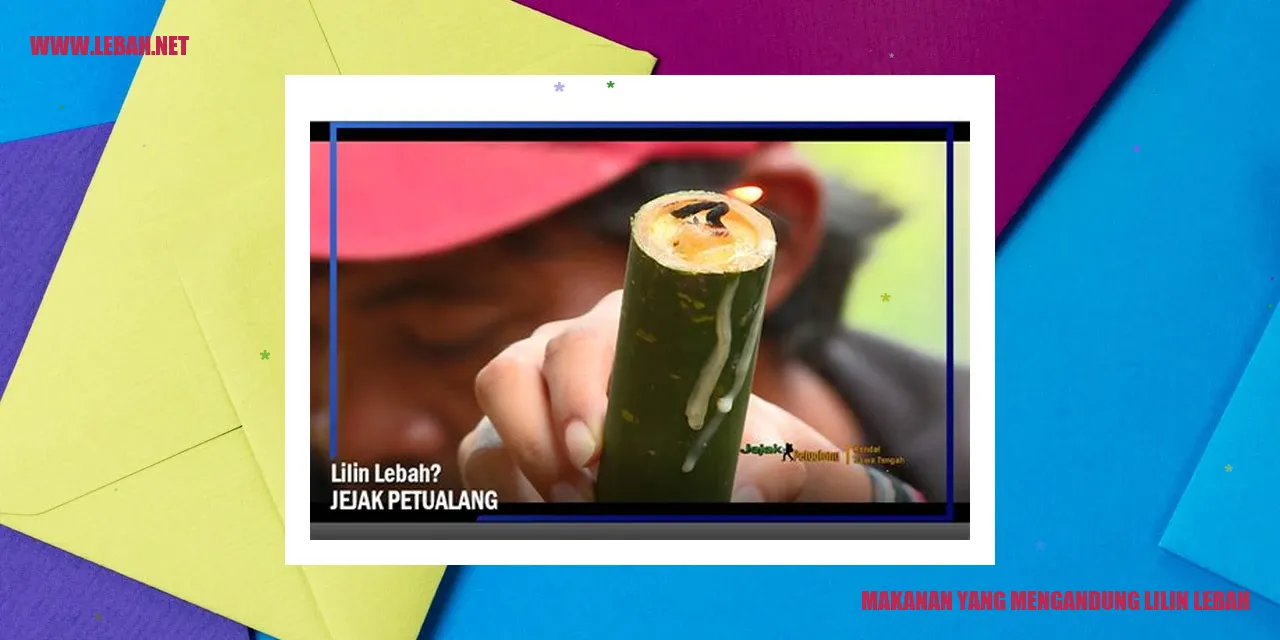 makanan yang mengandung lilin lebah