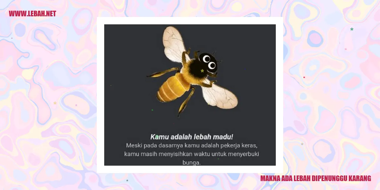 Lebah dan Karang