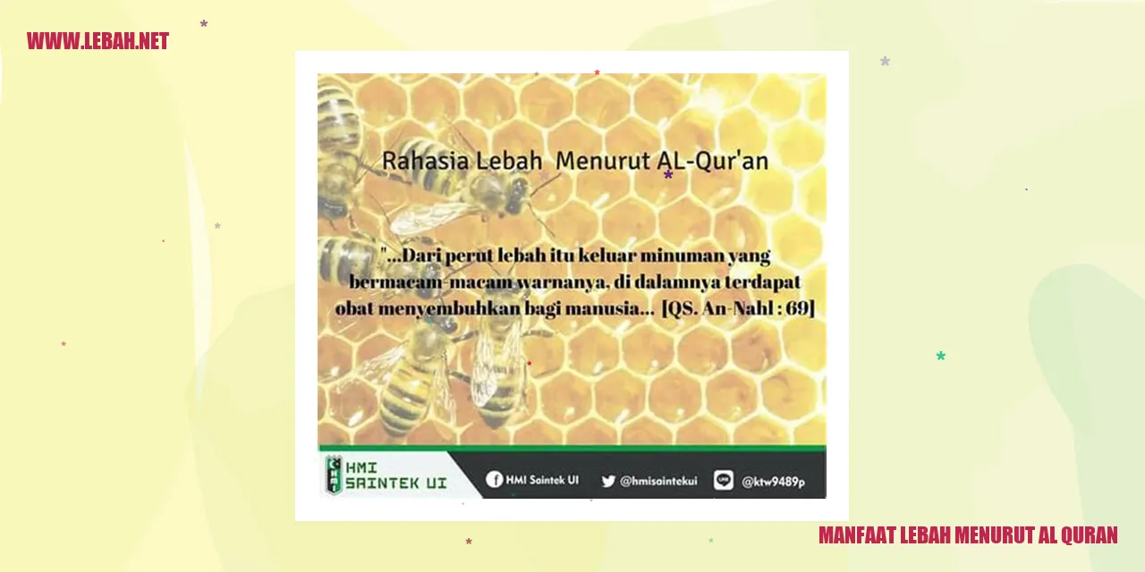 manfaat lebah menurut al quran