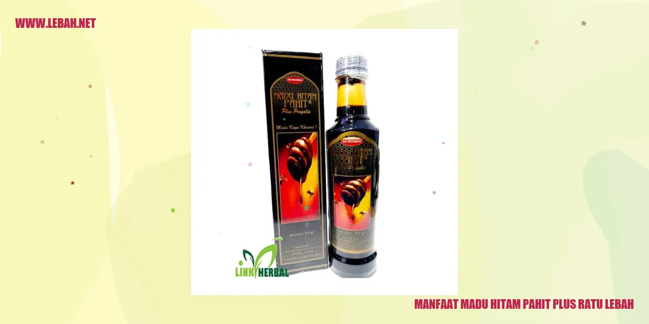 manfaat madu hitam pahit plus ratu lebah