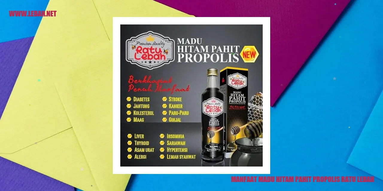 Manfaat Madu Hitam Pahit Propolis Ratu Lebah