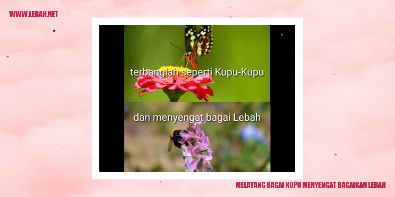 kupu-kupu dan lebah