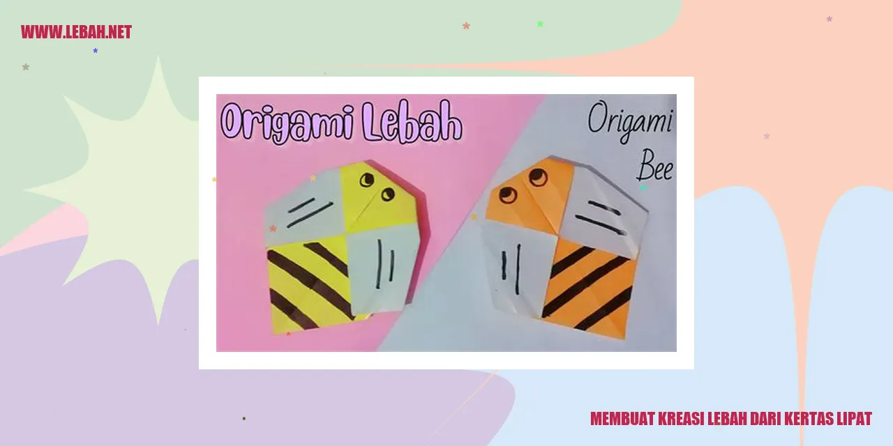 Membuat kreasi lebah dari kertas lipat