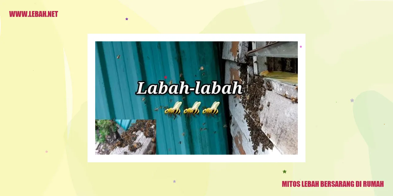 Lebah bersarang di rumah