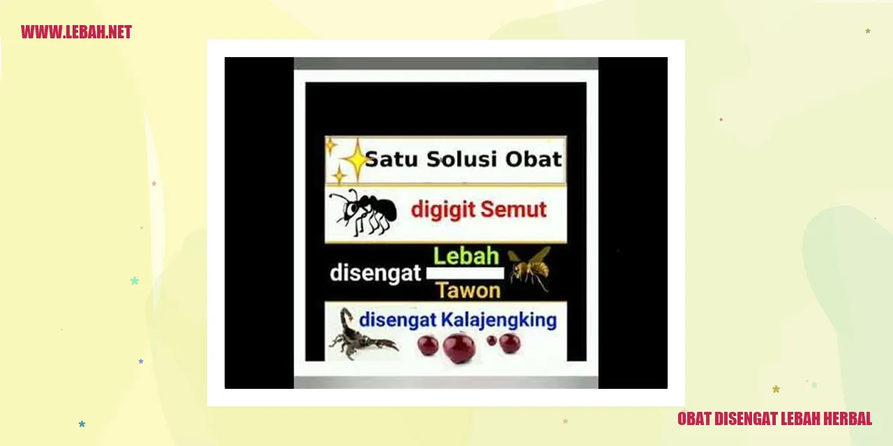 Obat Disengat Lebah Herbal