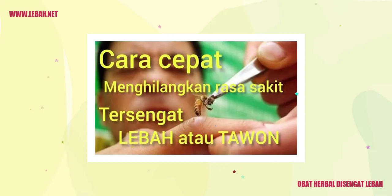 obat herbal disengat lebah