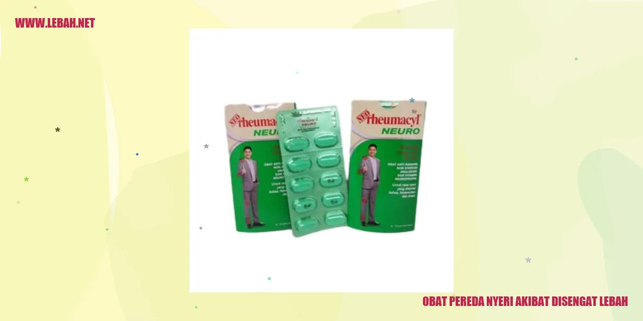 obat pereda nyeri akibat disengat lebah