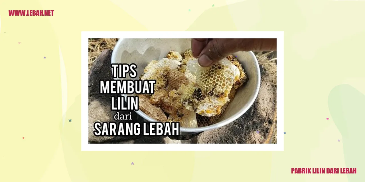 Pabrik Lilin dari Lebah