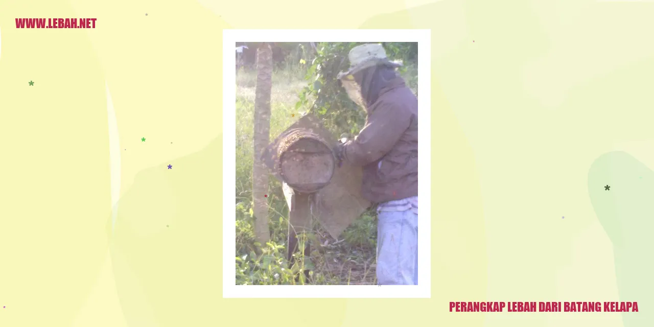 Perangkap Lebah dari Batang Kelapa
