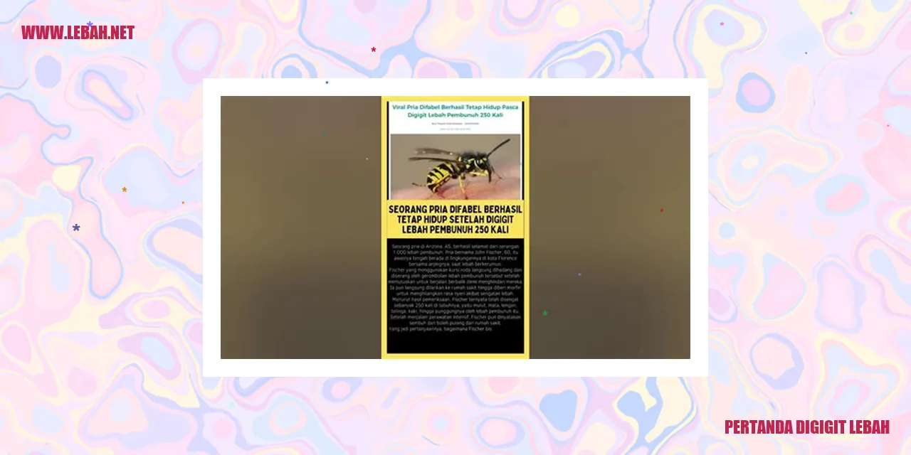 pertanda digigit lebah