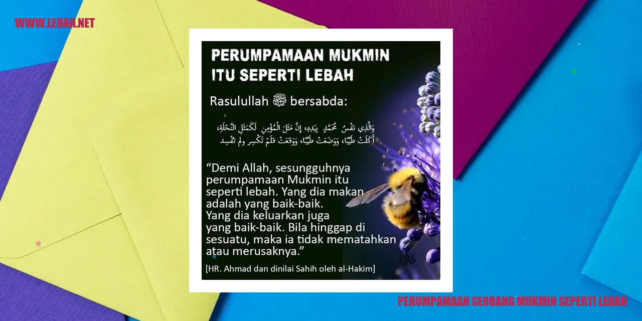 Perumpamaan Seorang Mukmin Seperti Lebah