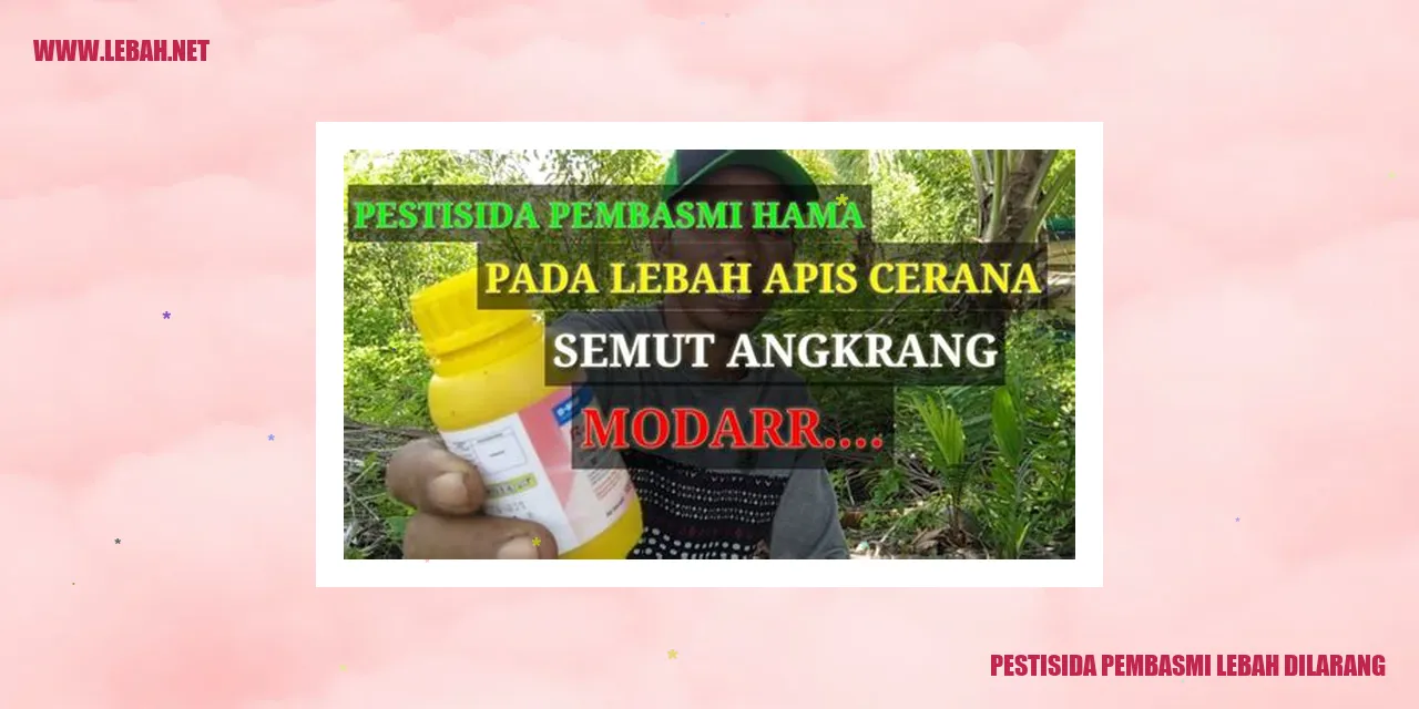 Pestisida Pembasmi Lebah Dilarang