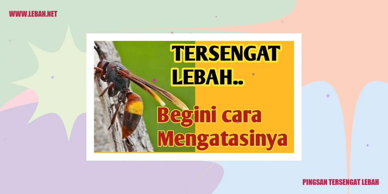 pingsan tersengat lebah