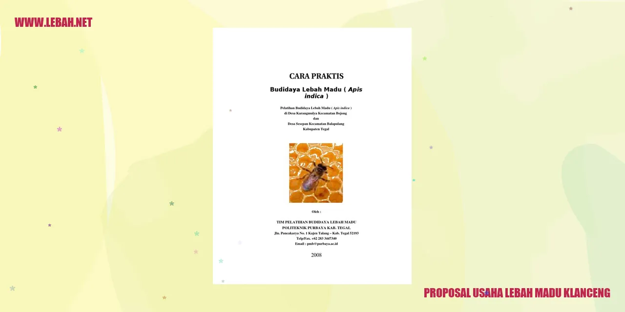 proposal usaha lebah madu klanceng
