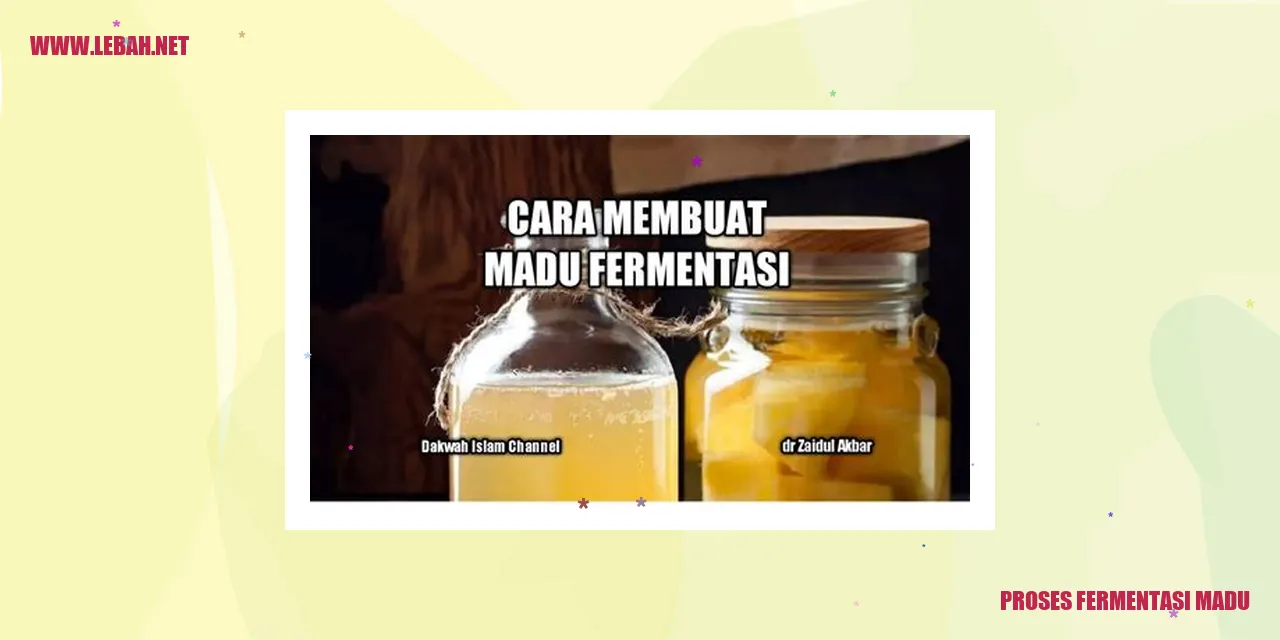 Gambar proses fermentasi madu
