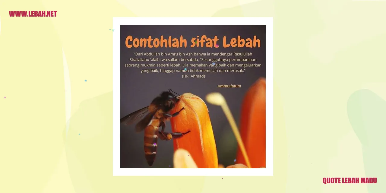 quote lebah madu