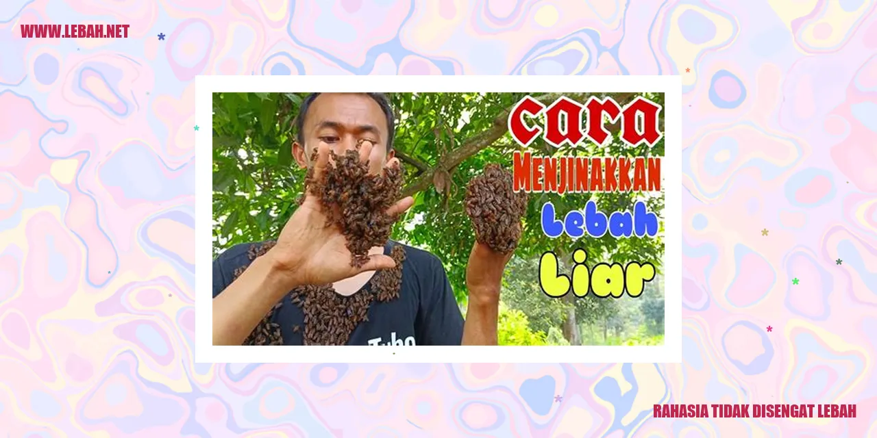 rahasia tidak disengat lebah