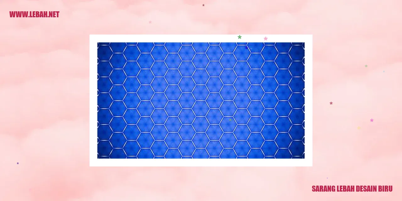 sarang lebah desain biru