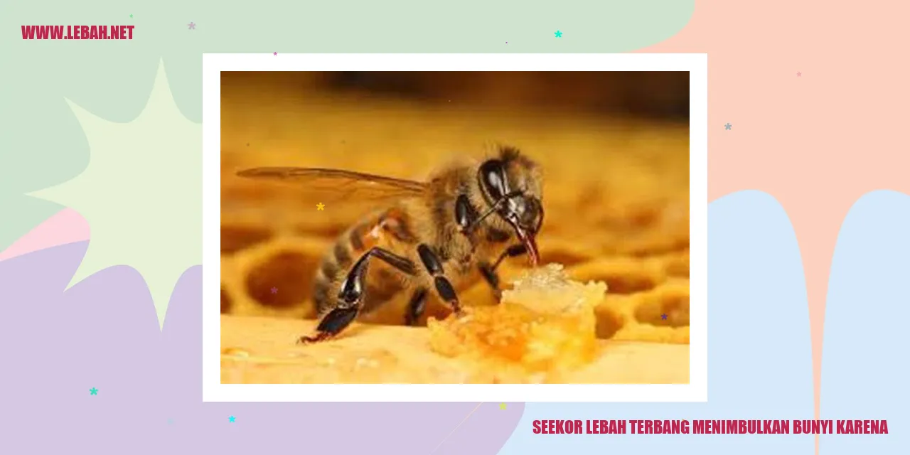 seekor lebah terbang menimbulkan bunyi karena