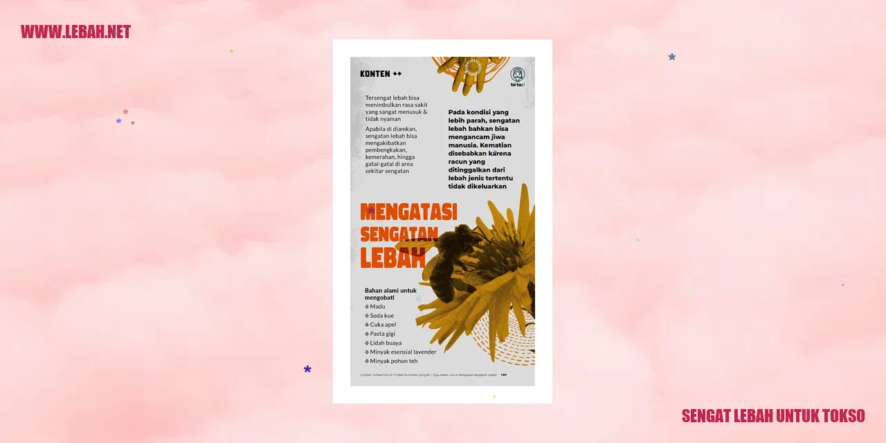 sengat lebah untuk tokso