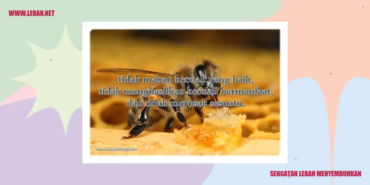 sengatan lebah menyembuhkan