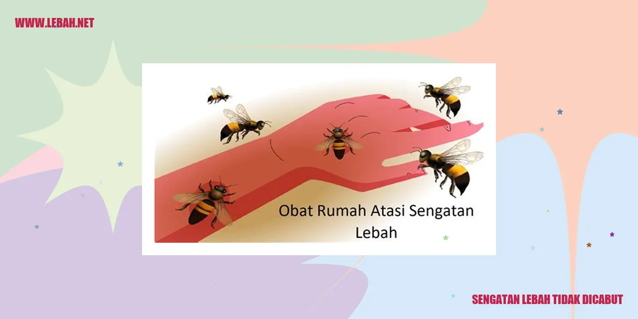 sengatan lebah tidak dicabut