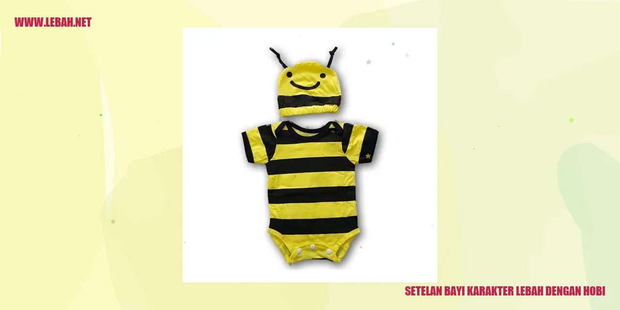 Setelan Bayi Karakter Lebah dengan Hobi